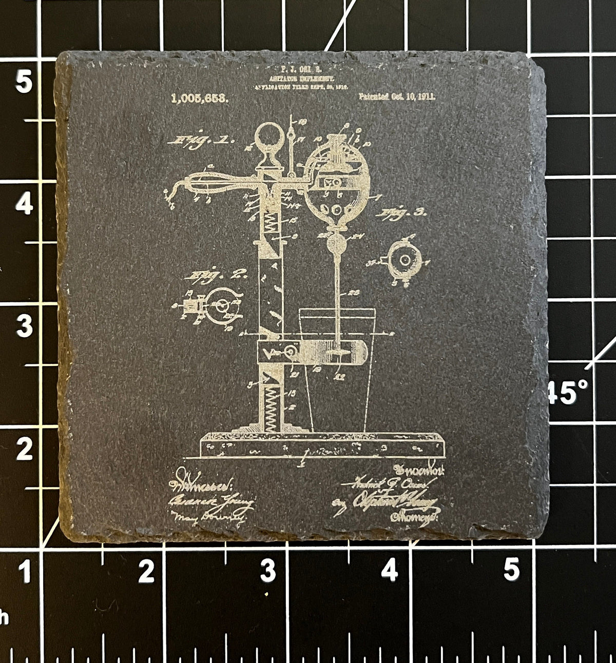 Fast Food Patent Slate Coasters