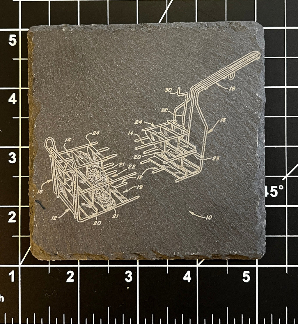 Fast Food Patent Slate Coasters
