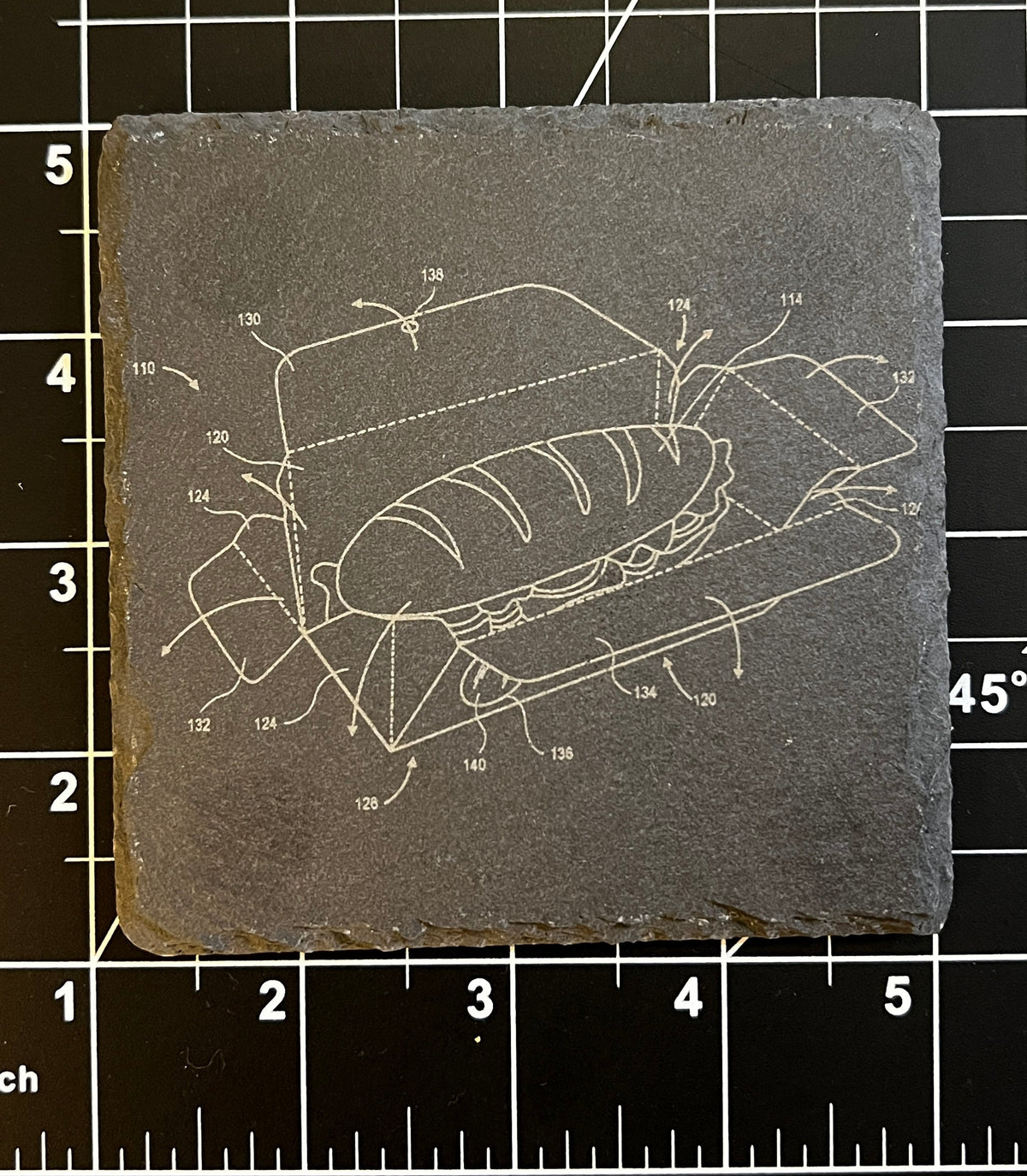 Fast Food Patent Slate Coasters