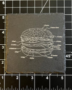 Fast Food Patent Slate Coasters