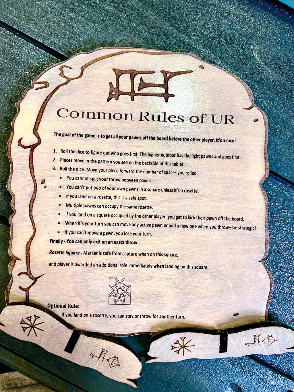 Royal Game of Ur | Personalized for Free | Sumerian Chase Board Game | Twenty Squares