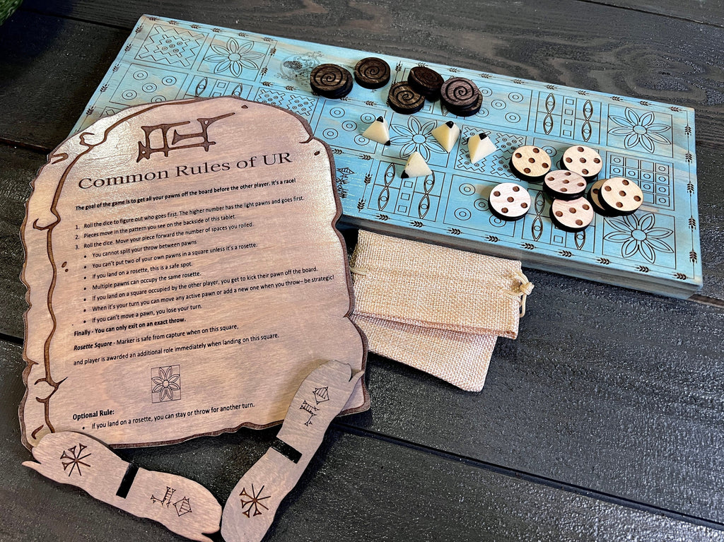 Royal Game of Ur | Personalized for Free | Sumerian Chase Board Game | Twenty Squares