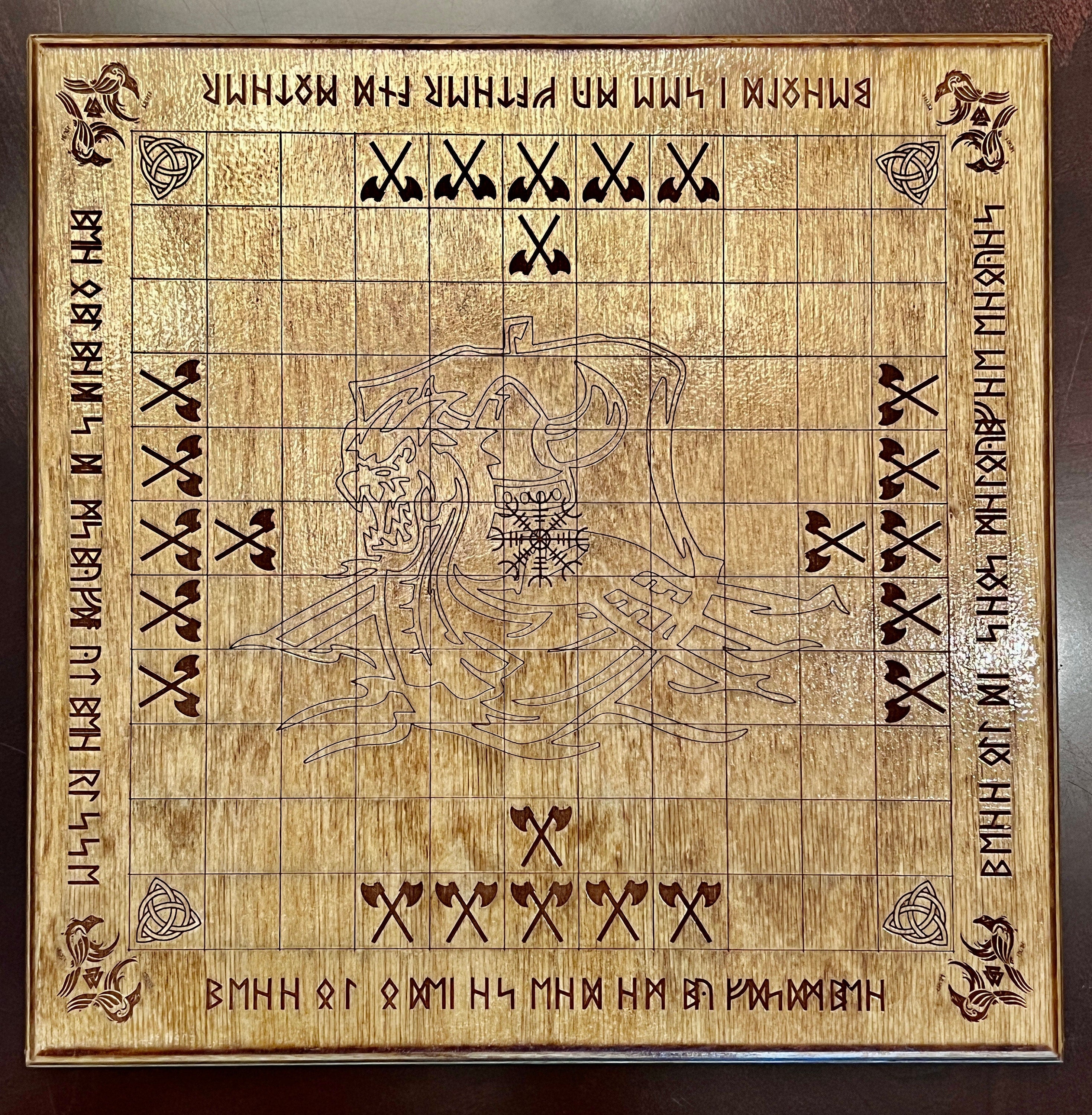 11x11 Square Variation Viking Chess aka 'Hnefatafl' | Free Personalization | Token Options | Board Size Options |