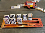 Mexican Train Custom Dominoes Hub | Trains | Custom Dominos Tray - 3 Colors to Choose From!