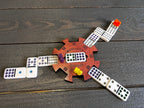 Mexican Train Custom Dominoes Hub | Trains | Custom Dominos Tray - 3 Colors to Choose From!