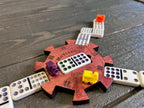 Mexican Train Custom Dominoes Hub | Trains | Custom Dominos Tray - 3 Colors to Choose From!