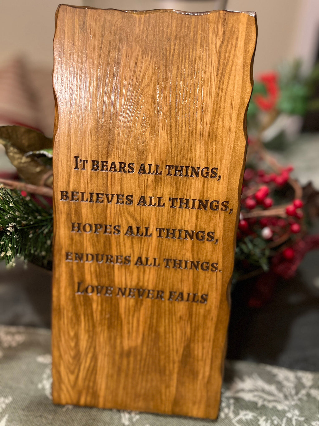 Personalized Tree Carving | Initials Anniversary Gift