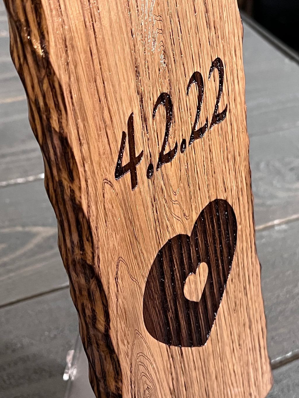 Personalized Tree Carving | Initials Anniversary Gift