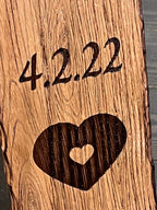 Personalized Tree Carving | Initials Anniversary Gift