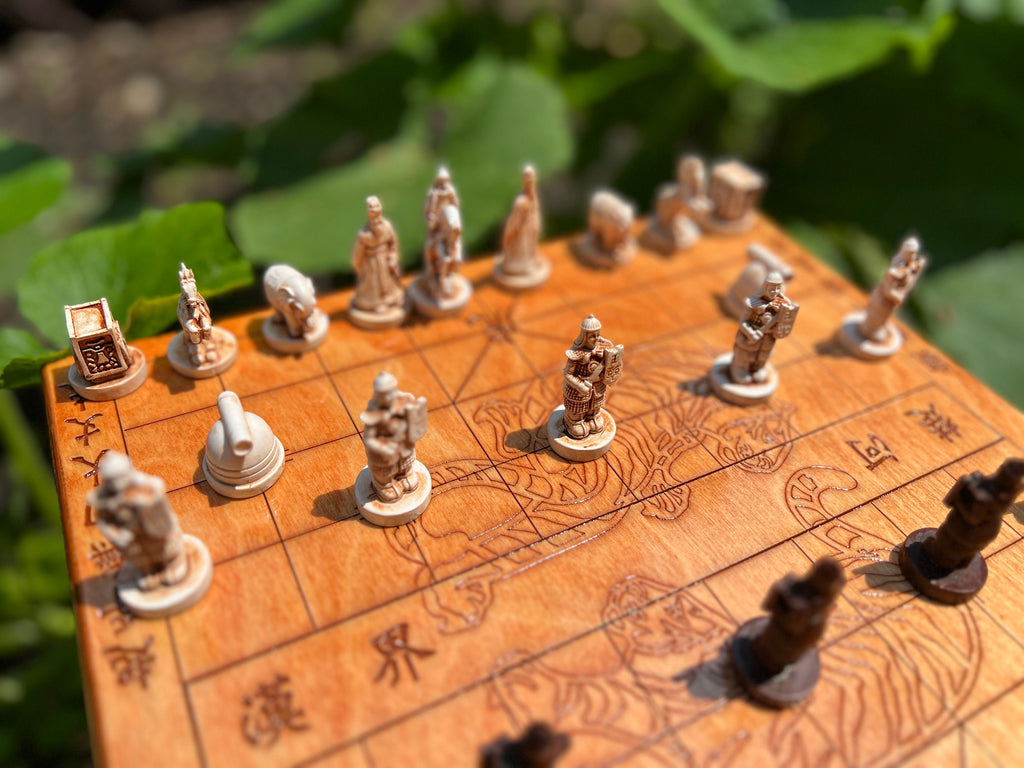 Handmade Wooden Chinese Chess Set aka Xiangqi | Personalized | Back is Engraved