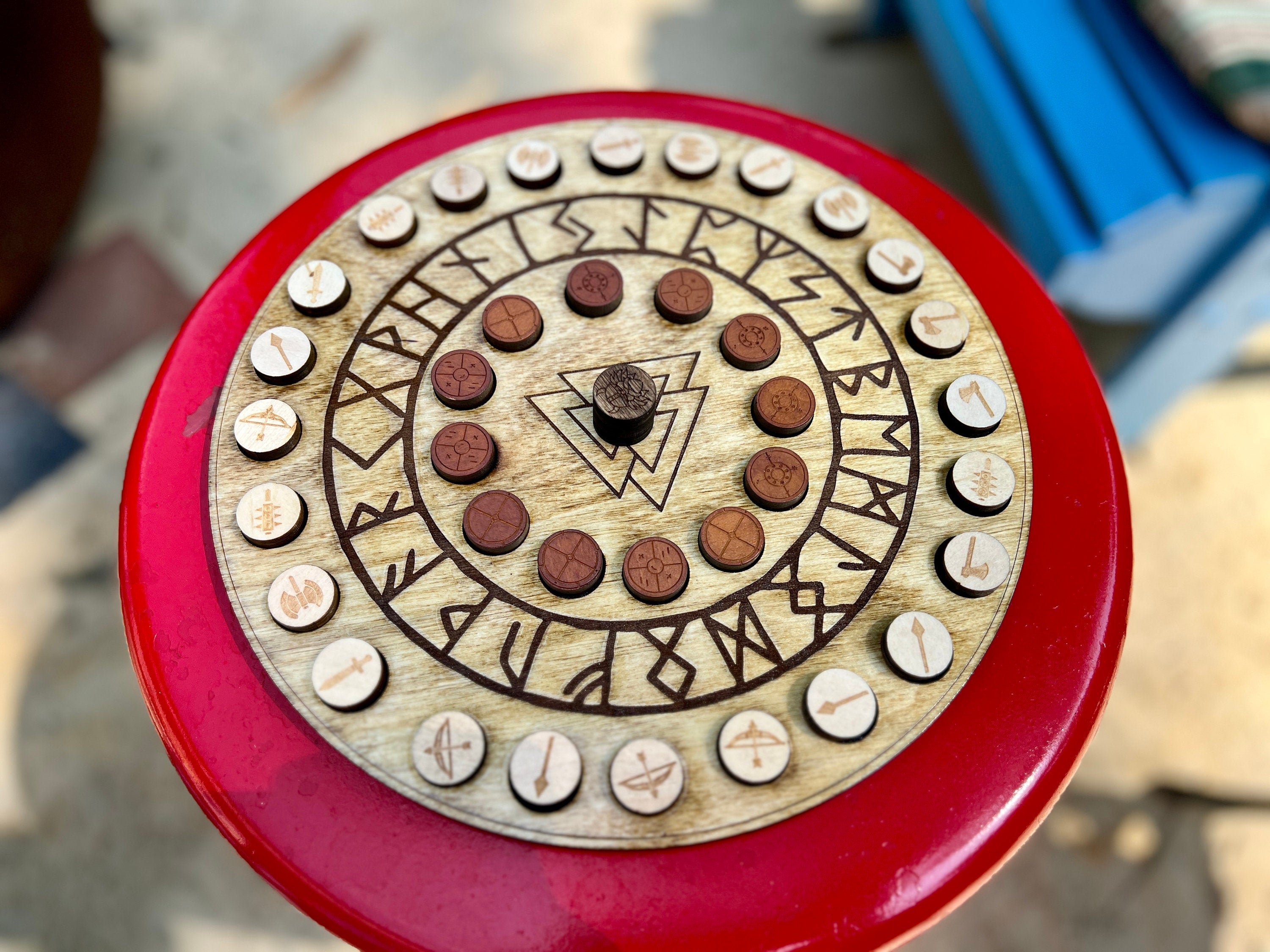 11x11 Square Variation Viking Chess aka 'Hnefatafl' | Free Personalization | Token Options | Board Size Options |