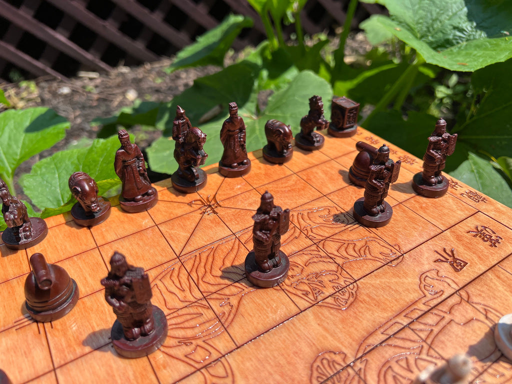 Handmade Wooden Chinese Chess Set aka Xiangqi | Personalized | Back is Engraved