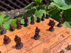 Handmade Wooden Chinese Chess Set aka Xiangqi | Personalized | Back is Engraved