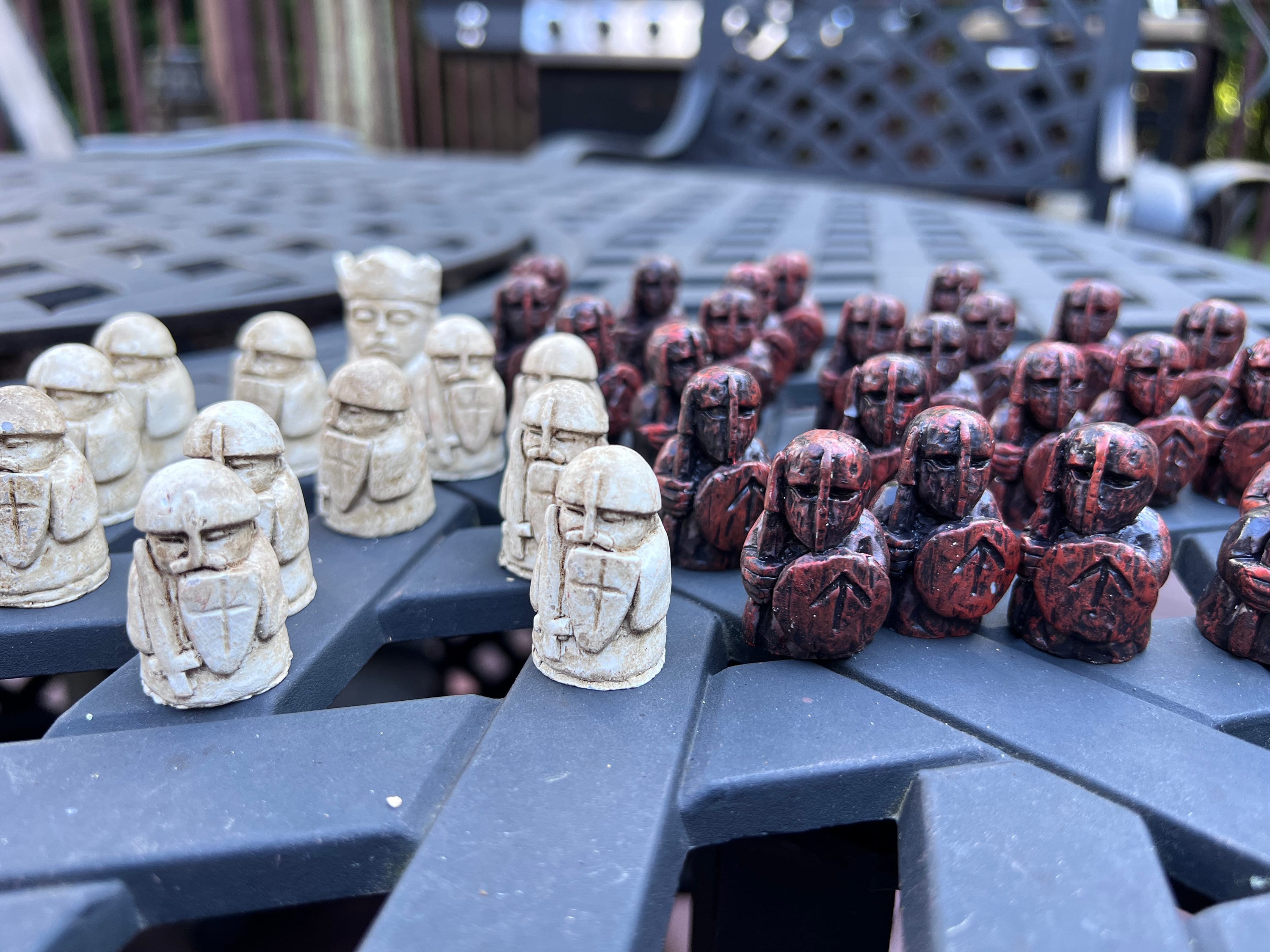 Viking Resin Hnefatafl / Tafl Game Pieces Only - Not the Game Board