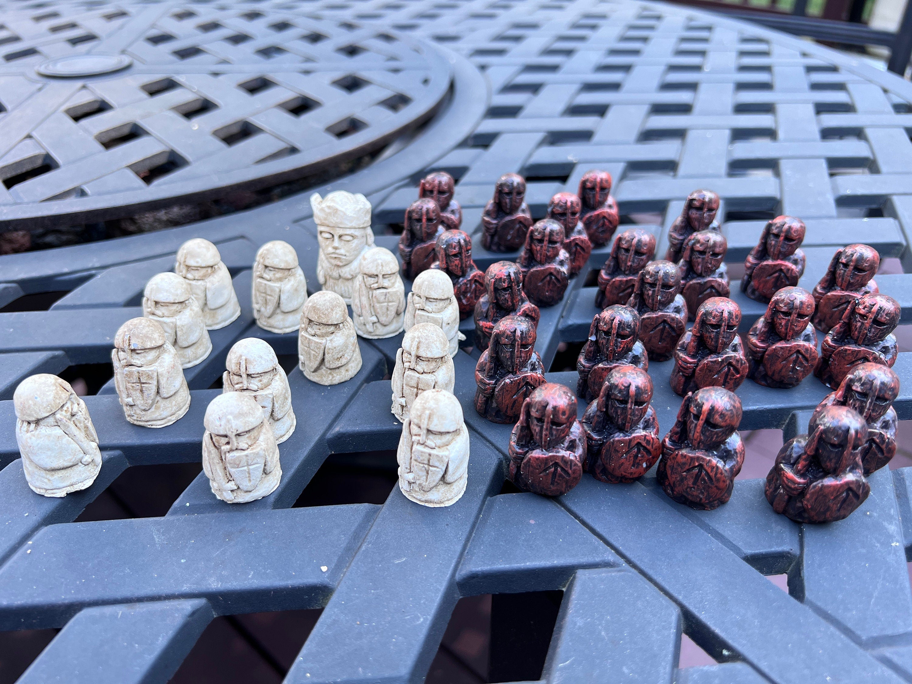 Viking Resin Hnefatafl / Tafl Game Pieces Only - Not the Game Board