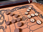 Nine Men's Morris Game: Portable Roll-Up Mat, Ancient Strategy