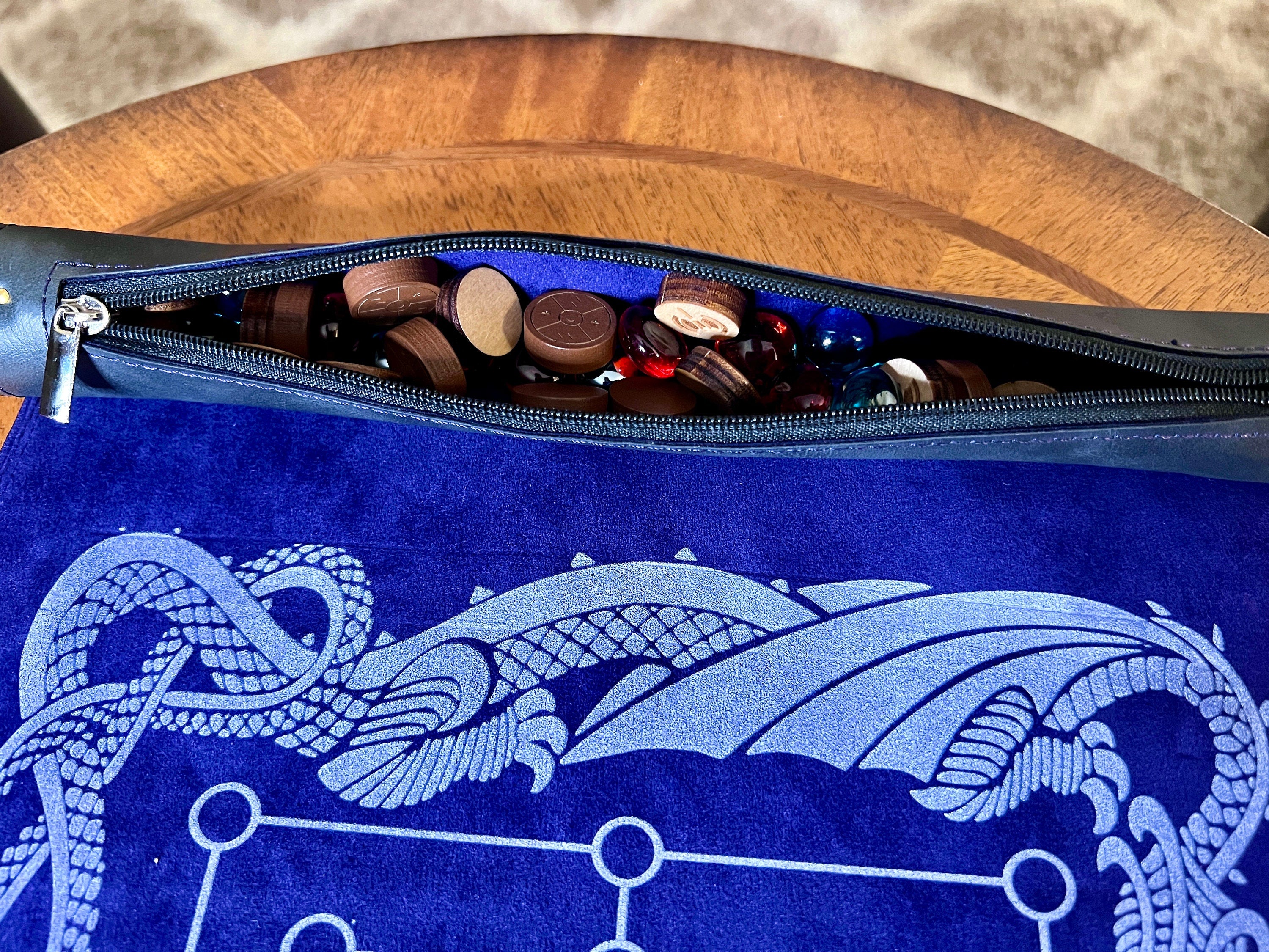 Nine Men's Morris Game: Portable Roll-Up Mat, Ancient Strategy