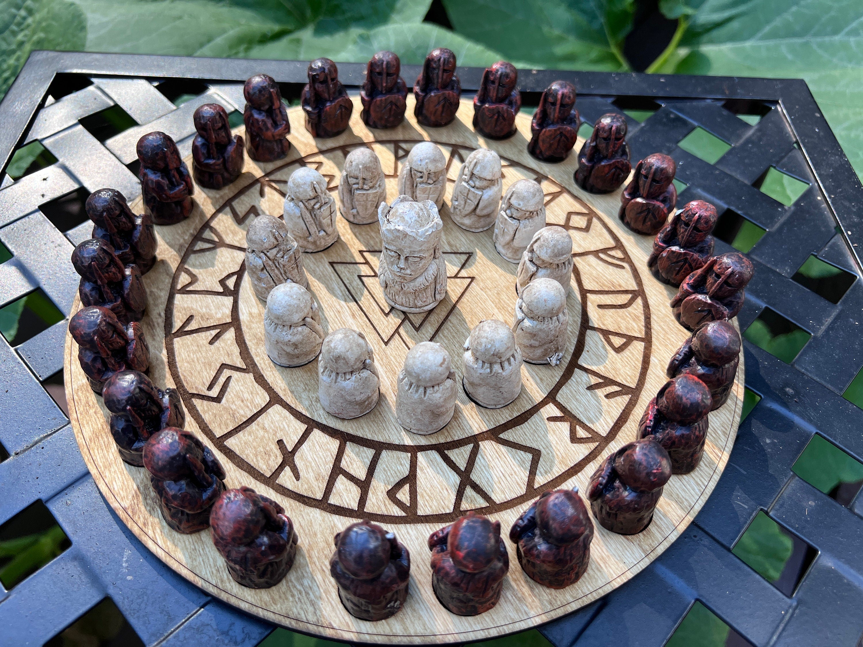 Viking Resin Hnefatafl / Tafl Game Pieces Only - Not the Game Board