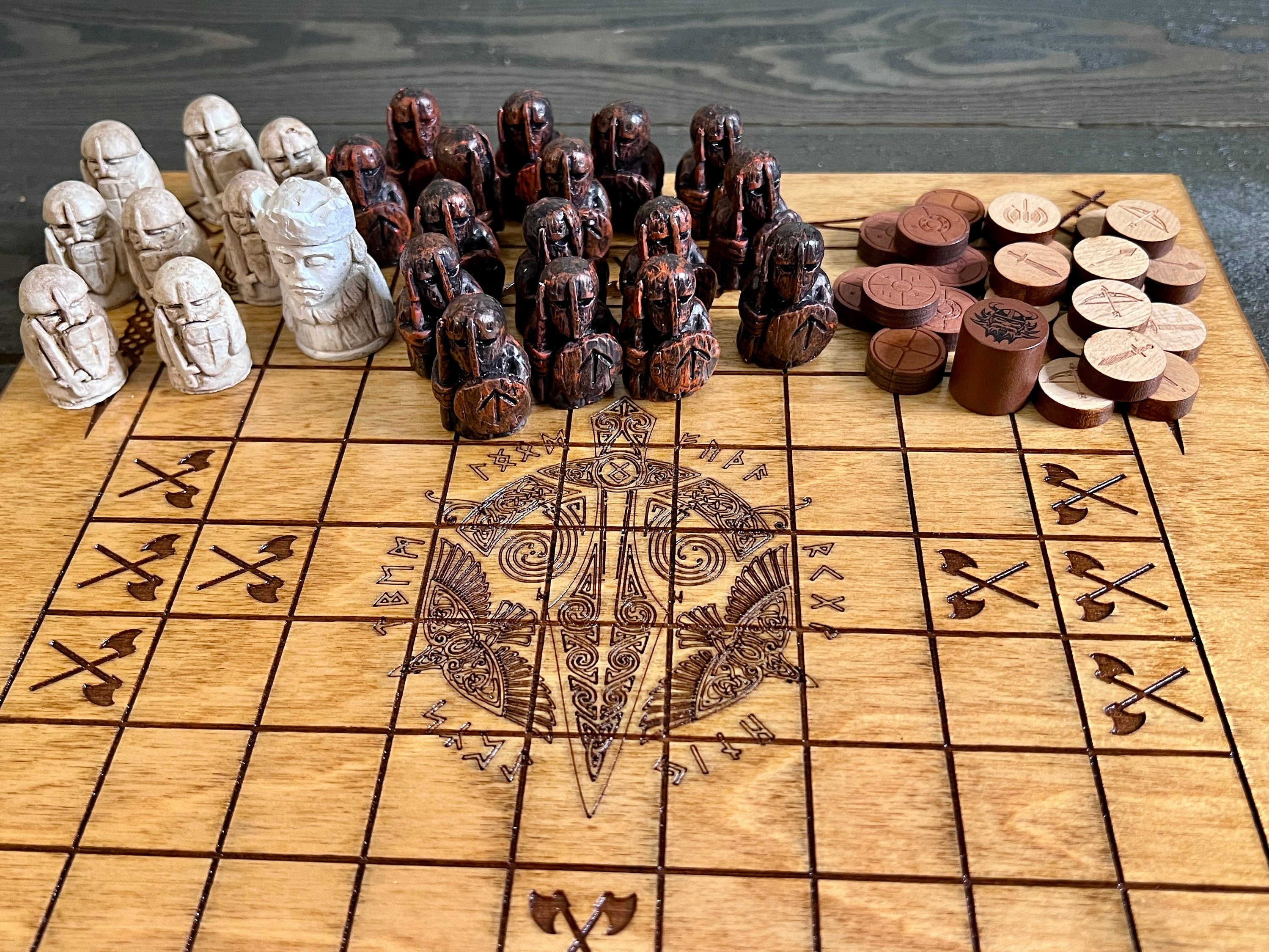 9x9 Wood Board, with to variations of pieces