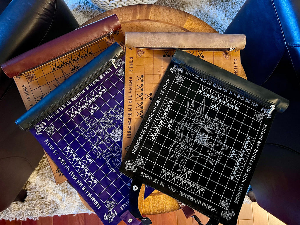 Hnefatafl Viking Chess Game | Portable Roll-Up Board