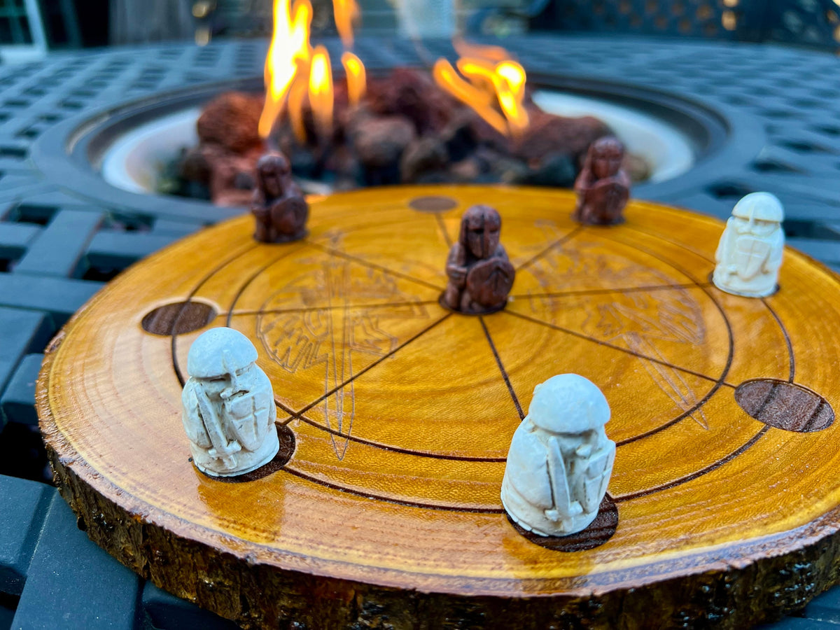 ROTA - "Three Peebles" - Roman Tic Tac Toe (without the tie) Board Game
