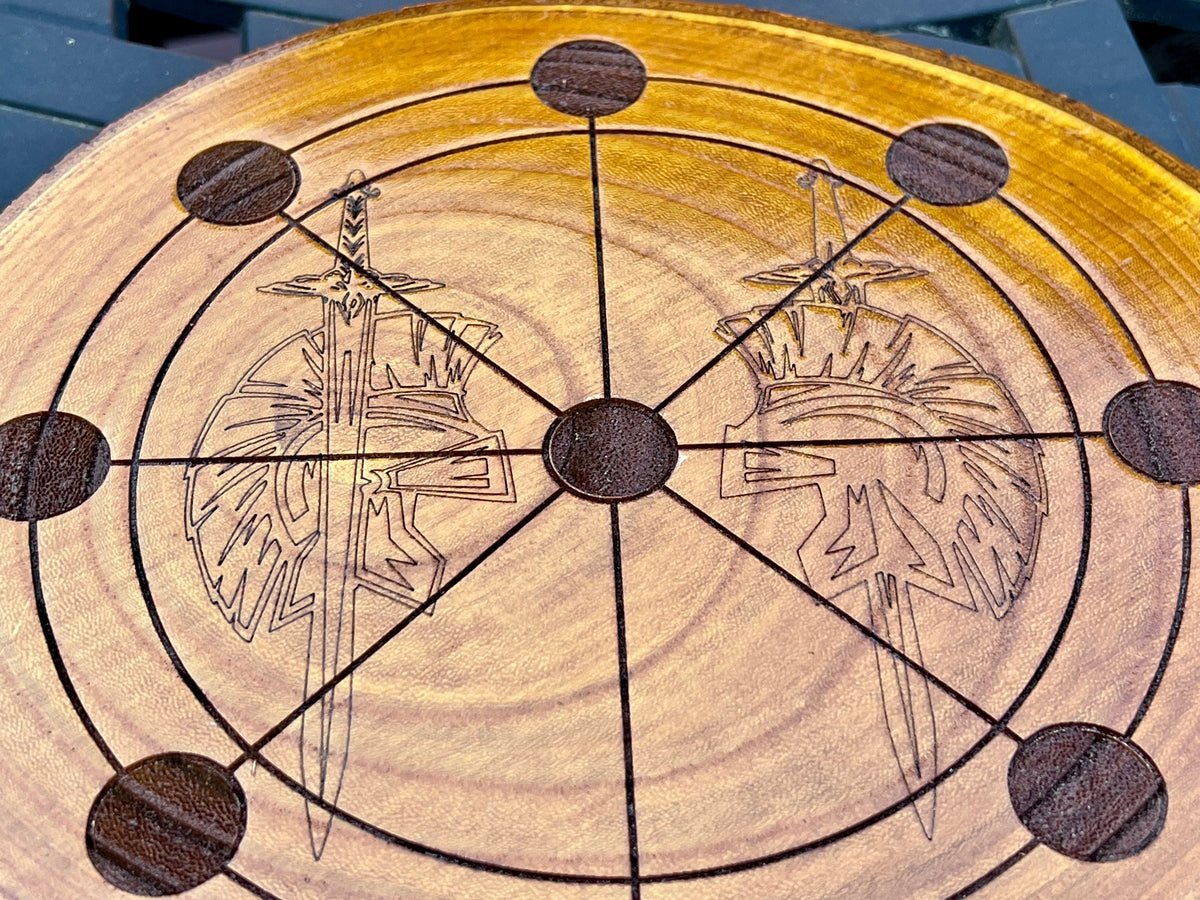 ROTA - "Three Peebles" - Roman Tic Tac Toe (without the tie) Board Game