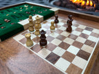Custom Engraved Wood Chess Book - Unique Handcrafted Chess Set