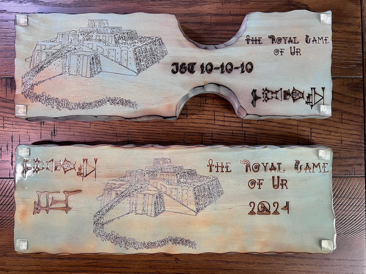 Royal Game of Ur | Personalized for Free | Sumerian Chase Board Game | Twenty Squares