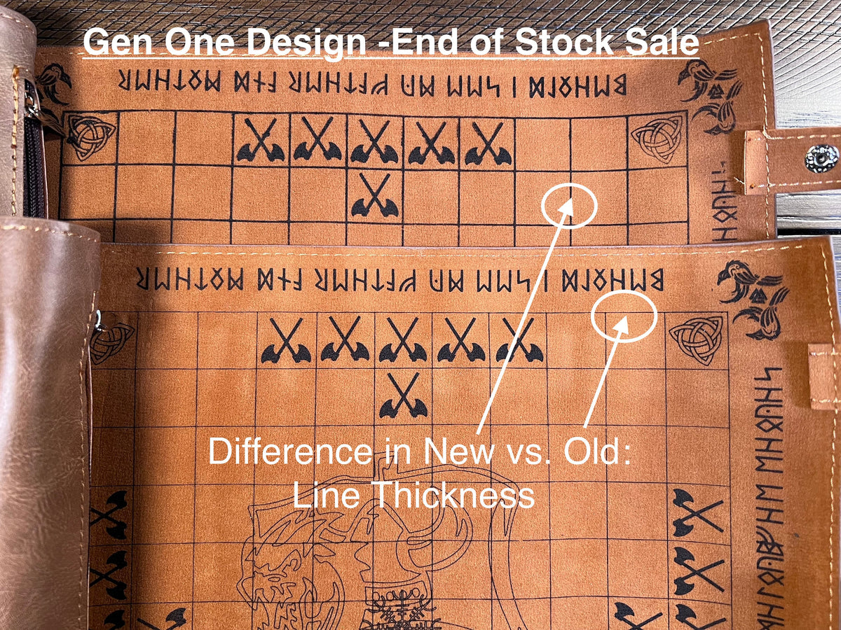 Hnefatafl Viking Chess Game | Portable Roll-Up Board