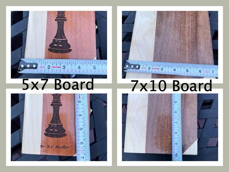 Custom Engraved Wood Chess Book - Unique Handcrafted Chess Set