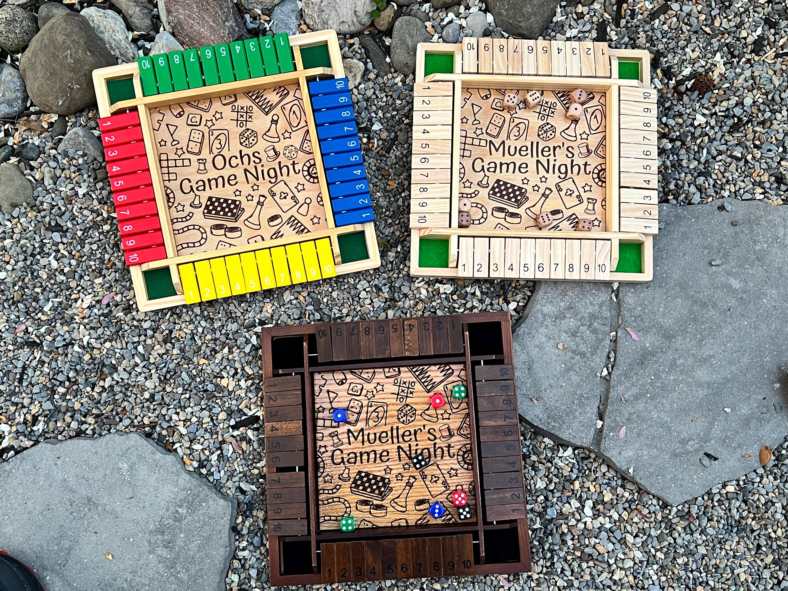 Shut The Box Board Game - Personalized Playing Zone