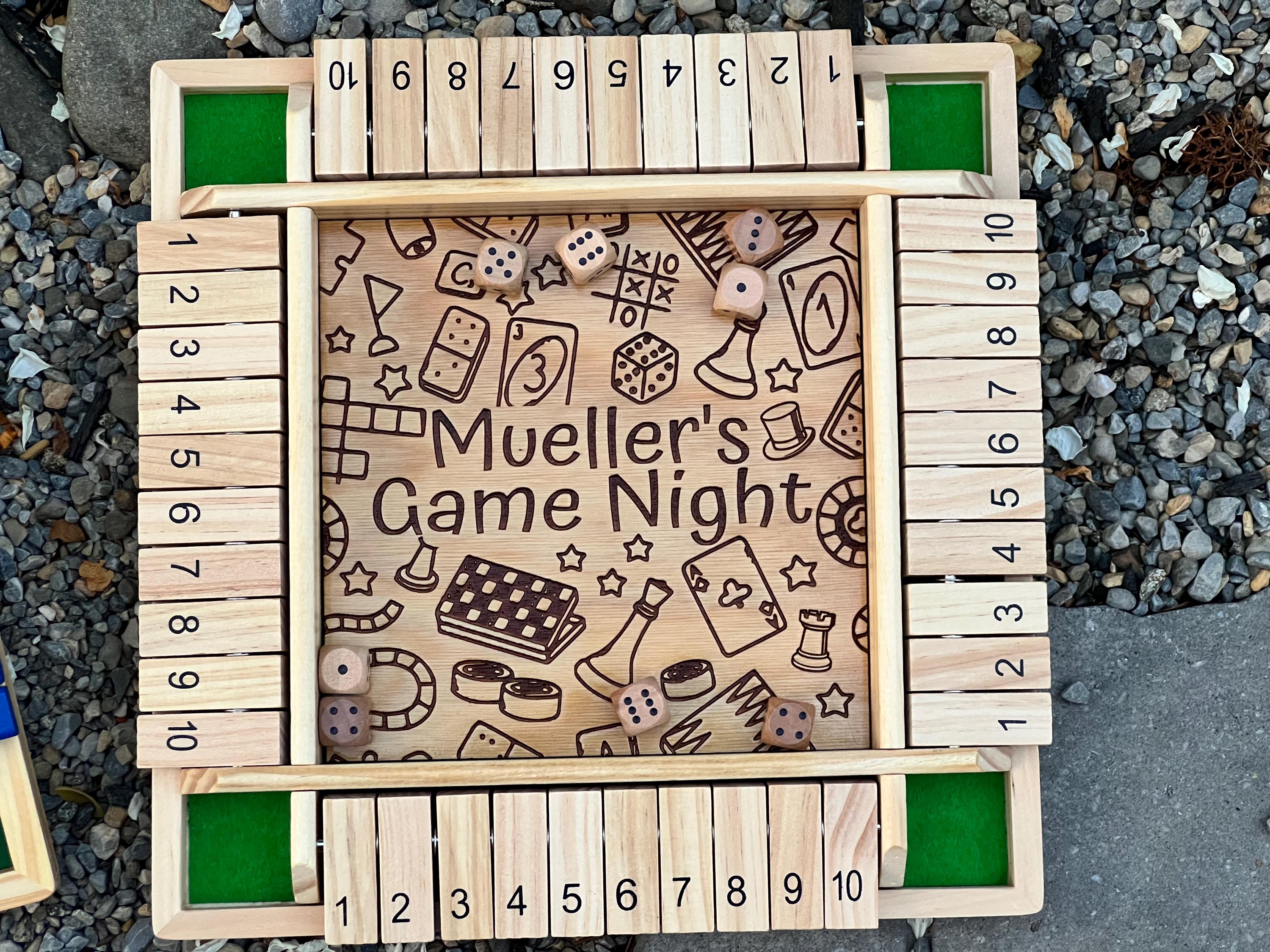 Shut The Box Board Game - Personalized Playing Zone