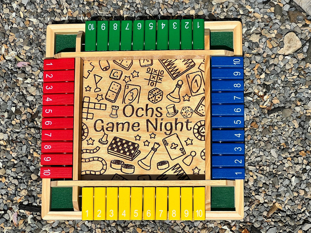 Shut The Box Board Game - Personalized Playing Zone