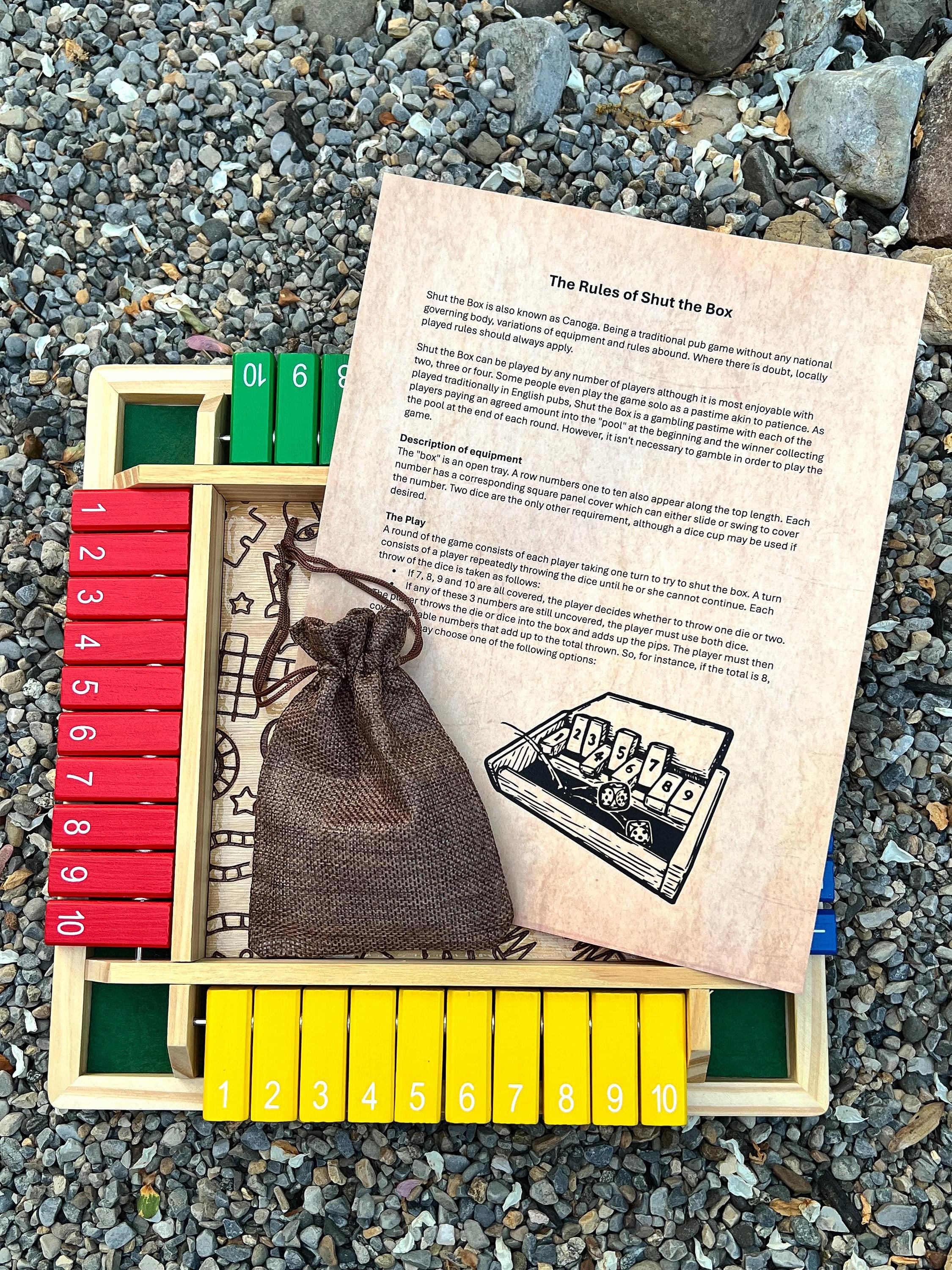 Shut The Box Board Game - Personalized Playing Zone