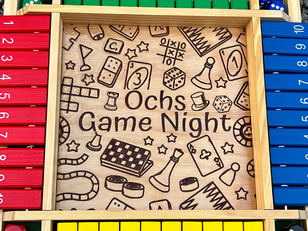 Shut The Box Board Game - Personalized Playing Zone