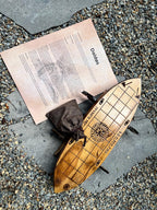 Viking Daldos Board Game: Solid Pine, Bone Dice, Runes