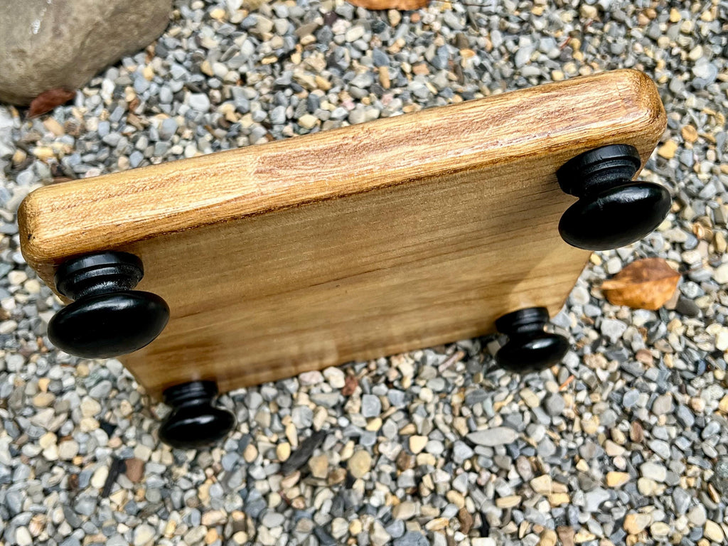 Handcrafted Tak Board Game: Pine Slate with Exotic Wood or Stone Marble Pieces