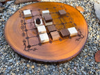 Handcrafted Tak Board Game: Pine Slate with Exotic Wood or Stone Marble Pieces