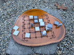 Handcrafted Tak Board Game: Pine Slate with Exotic Wood or Stone Marble Pieces