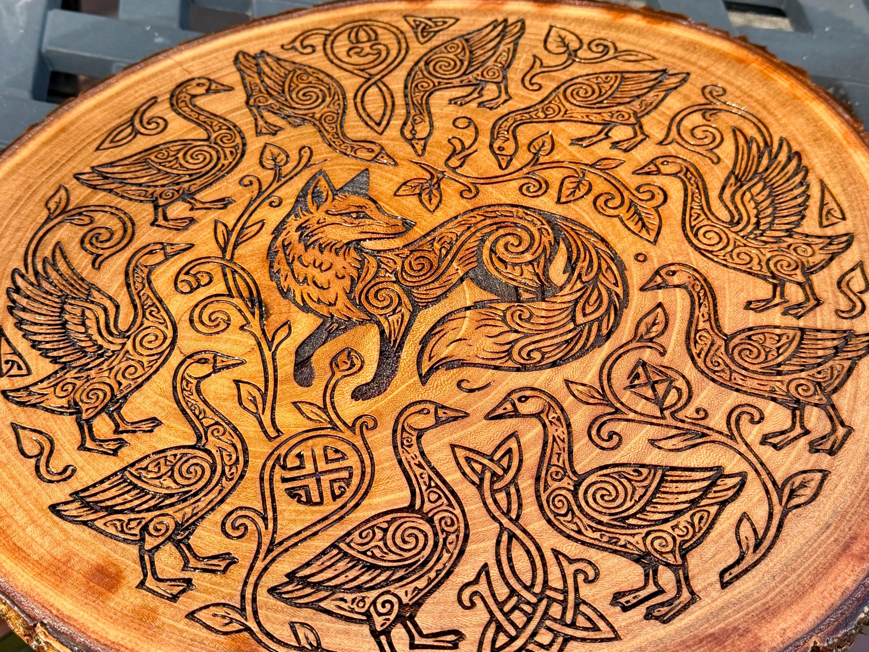 Fox and Geese Board Game - Historical, Handmade, Wooden, Tabletop, Medieval, Strategy Game