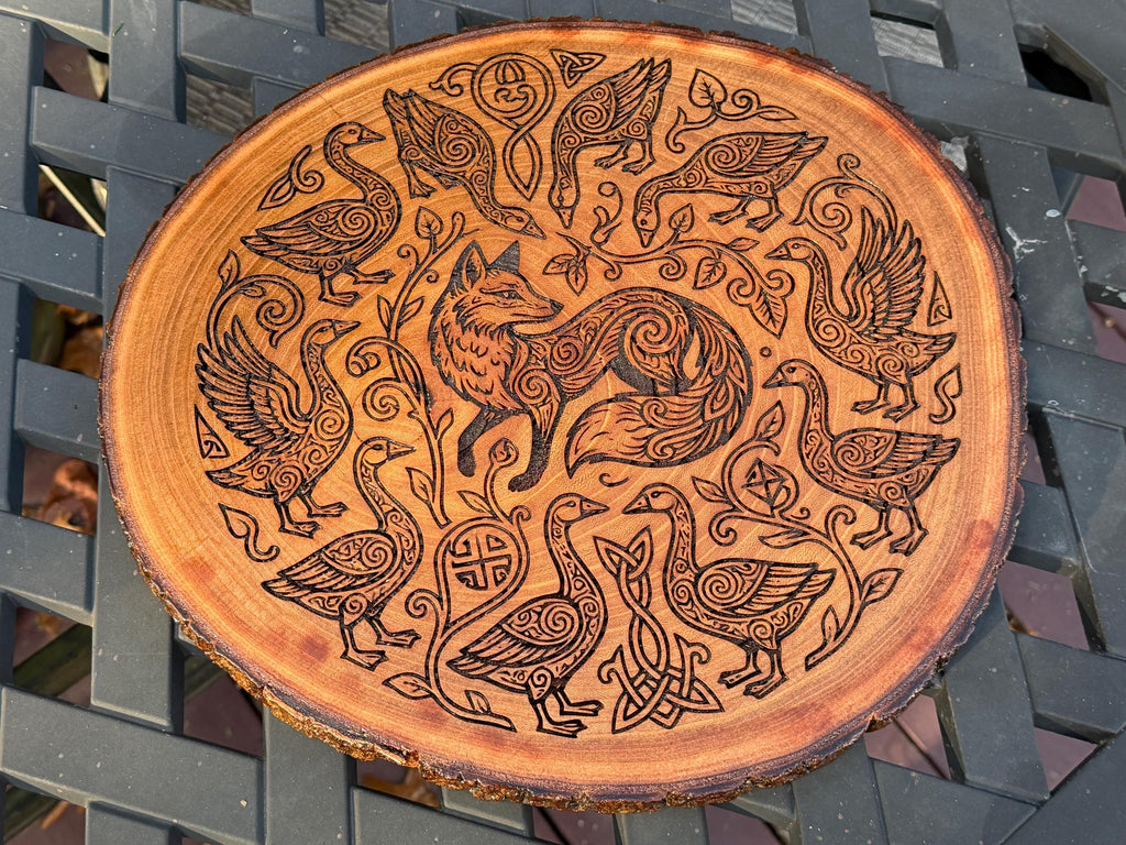 Fox and Geese Board Game - Historical, Handmade, Wooden, Tabletop, Medieval, Strategy Game