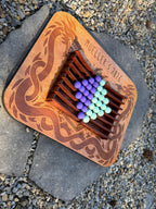 Handcrafted Wooden Connect 4 & Solitaire Combo - Modular 2-in-1 Game Board - Solid Wood Tabletop Decor - Unique Gift for Strategy Fans