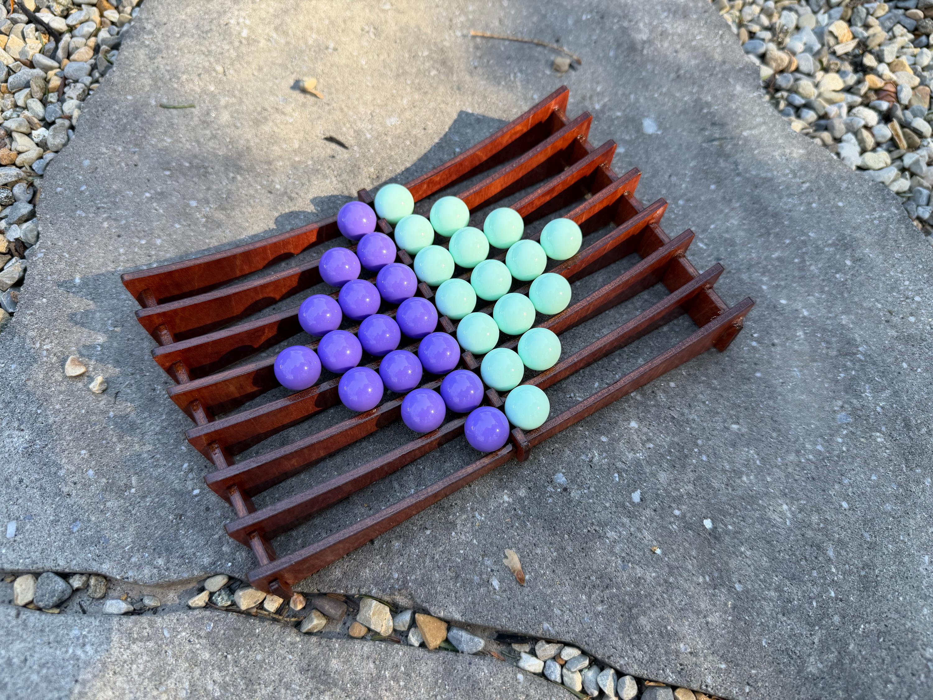 Handcrafted Wooden Connect 4 & Solitaire Combo - Modular 2-in-1 Game Board - Solid Wood Tabletop Decor - Unique Gift for Strategy Fans