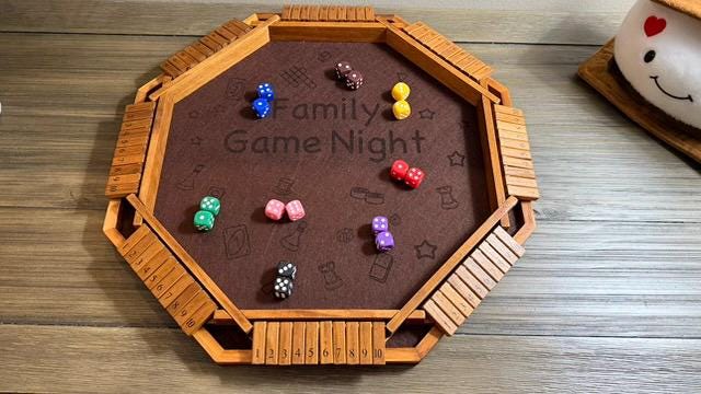 Handcrafted Shut the Box Game – 6 Player - Personalized - 18Inches