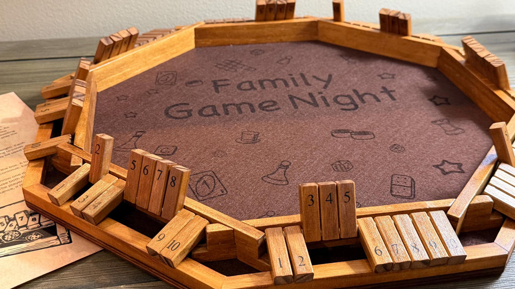 Handcrafted Shut the Box Game – 6 Player - Personalized - 18Inches