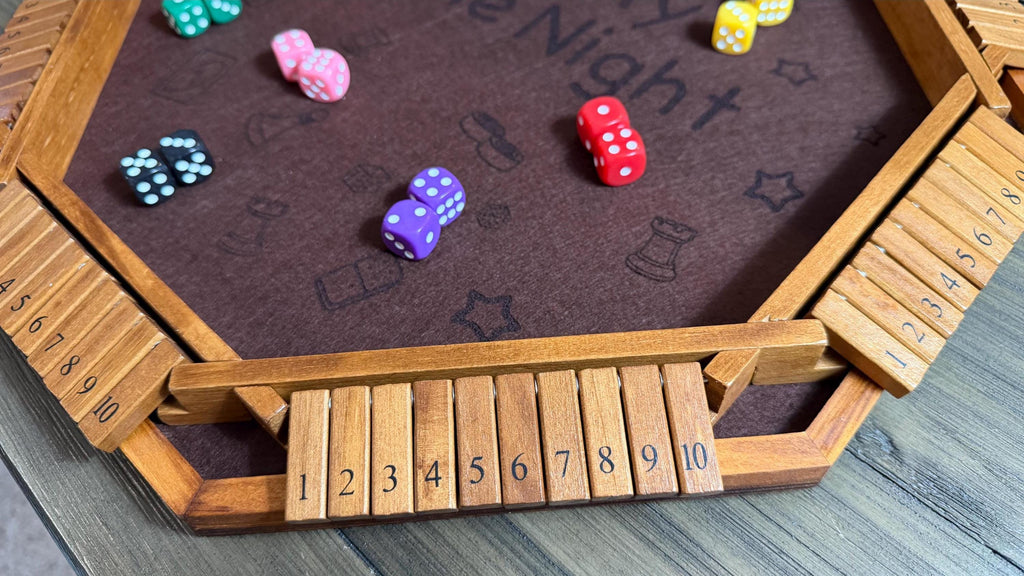 Handcrafted Shut the Box Game – 8 Player - Personalized - 18Inches