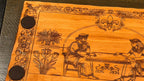 Handcrafted Wooden Backgammon Board - 18" Custom Engraved Ancient Strategy Board Game - Natural or Colonial Maple Finish