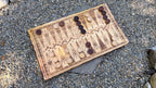 Handcrafted Wooden Backgammon Board - 18" Custom Engraved Ancient Strategy Board Game - Natural or Colonial Maple Finish