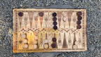 Handcrafted Wooden Backgammon Board – 18" Custom Engraved Strategy Game Natural/Colonial Maple Finish