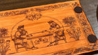 Handcrafted Wooden Backgammon Board – 18" Custom Engraved Strategy Game Natural/Colonial Maple Finish